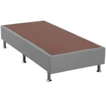 Base Cama Solteiro Suede 37x88x188 Cor Cinza Base Cama Solteiro Suede 37x88x188 Cor Cinza