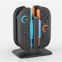 Base Carregador 4 em 1 Para Nintendo Switch 2 Joy Con LED OIVO IV-SW342 Tipo C