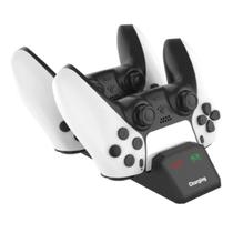 Base Carregador Controle Video Game Compativel Ps5 Dupla Dualsense Led Marca - P5