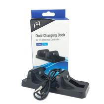 Base Carregador Duplo Dock Charge Para Controle Compatível Com Playstation Ps4