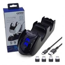 Base Carregador Duplo Estação de Carregamento Rapido Compatível 2 Controles Dualsense Playstation 5 Ps5 Led Base Carregador Duplo Estação de Carregamento Rapido Compatível 2 Controles Dualsense Playstation 5 Ps5 Led