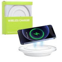 Base Carregador Wireless Slim Qi Standard Sem Fio - Branco Base Carregador Wireless Slim Qi Standard Sem Fio - Branco