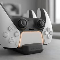 Base Carregadora Dupla Controle PS5 DualSense Dock Station Carregador Rápido Suporte Mesa Com LED Indicador Status Cabo USB TipoC
