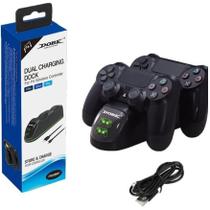 Base Carregadora Dupla para Controles Dual Charging Dock PS4 com LED e Cabo USB DOBE Base Carregadora Dupla para Controles Dual Charging Dock PS4 com LED e Cabo USB DOBE
