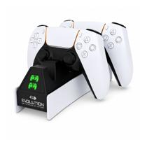Base Carregadora Dupla Tipo Dock Para Controle de Ps5 Branca Base Carregadora Dupla Tipo Dock Para Controle de Ps5 Branca