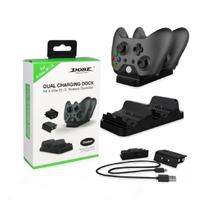 Base Carregadora Para Controle do Console Xbox One Dock Duplo + 2 Baterias para Manete Recarregáveis + Cabo Usb