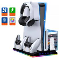 Base Carregamento Para PS5 Slim Fat Cooler Touch LED RGB Tp5-3570 Base Carregamento Para PS5 Slim Fat Cooler Touch LED RGB Tp5-3570
