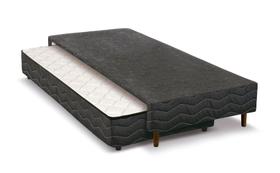 Base com Auxiliar Molas Ensacadas Reconflex Solteirão (88x188) - Cor Preta