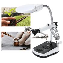 Base Com Lupa de Aumento Bifocal Iluminada e Garras Auxiliares Para Uso em Geral - MG16090C Base Com Lupa de Aumento Bifocal Iluminada e Garras Auxiliares Para Uso em Geral - MG16090C