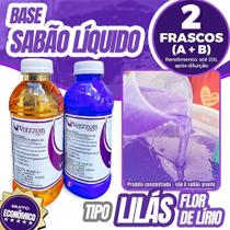 Base Concentrada VERZZON para Sabão Líquido FLOR DE LIRIO - 2 FRASCOS JUNTOS (blend 1 + blend 2) rendem até 20L QUANTIDA