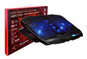 Base Cooler Com LCD e Ajuste de Velocidade Suporte Para Notebook 17,3 Gamer Led 4 Coolers - C3 Tech