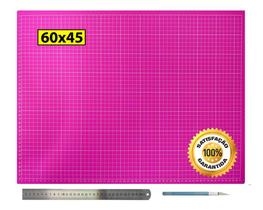 Base Corte 60 Régua Inox 30cm Estilete Precisão Cartonagem R