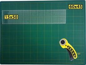 Base Corte A2 60x45 Régua 15x50 Cortador Scrapbook Patchwork