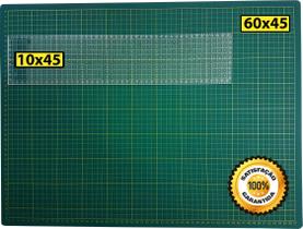 Base Corte A2 60x45cm Régua 10x45cm Scrapbook Patchwork.