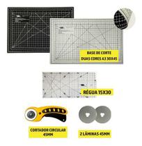 Base Corte A3 45x30 Régua 15x30 Cortador 45mm 2 Laminas