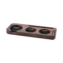 Base De Apoio Para Porta-Filtro E Tamper De Café Em Nogueira E Faia Para Acessórios De Espresso 51,
