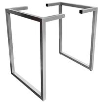 Base de Banqueta Banco Nova York Industrial Cozinha Área Gourmet Prata