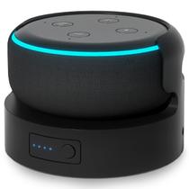 Base de bateria para Echo Dot de 3ª geração e Google Mini 2 preta