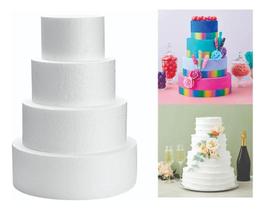 Base de bolo fake 25 x 10 cm de isopor