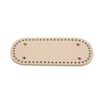 Base De Bolsa De Couro PU 21.5x10cm Para Crochê DIY Com Furos - Acessório Essencial