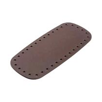 Base De Bolsa De Couro PU De Cor Sólida Para Bolsa De Crochê DIY Fundo Oval Longo