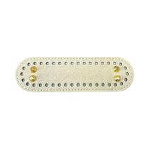 Base De Bolsa De Couro PU De Cor Sólida Para Bolsa De Crochê DIY Fundo Oval Longo