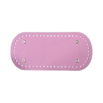 Base De Bolsa De Couro PU Tricotada 21.5x10cm Acessórios Para Bolsa De Crochê DIY Com Furos