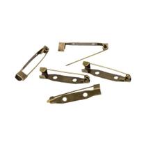 Base De Broche/Alfinete De Segurança Em Prata E Dourado, 50 Peças, 15-40mm, Suporte De Crachá Em