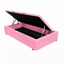 Base De Cama Box Baú Helena Solteiro 88 x 188 cm Suede Rosa Do Lar Móveis e Decoração Base De Cama Box Baú Helena Solteiro 88 x 188 cm Suede Rosa Do Lar Móveis e Decoração