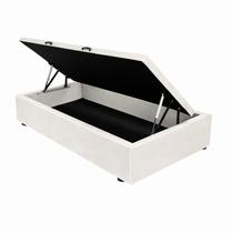 Base De Cama Box Baú Helena Solteiro 88 x 188 cm Veludo Off White Do Lar Móveis e Decoração