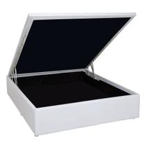 Base de Cama Box Bau Physical material sintético Branco Casal 138 cm (LARG) - 52583