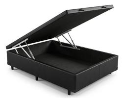 Base de Cama Box Baú Solteiro Co. Sintetico com Pistão a Gás Espaço Interno Amplo Ideal Para Organização e Otimização do Quarto
