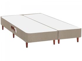 Base De Cama Box Bipartido Casal Queen Preta