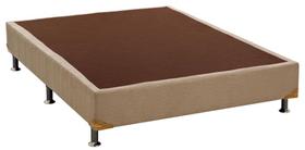 Base de Cama Box Camurca Bege Casal 138 cm (LARG) Alto - 42888