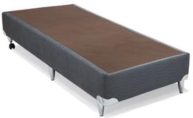 Base de Cama Box Camurca Cinza Solteiro 88 cm (LARG) Baixa - 42859