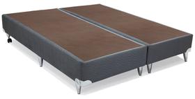 Base de Cama Box Camurca Cinza Super King 193 cm (LARG) Alto - 42872