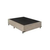 Base de Cama Box Casal 138x188 Bege Suede - Fabrica de Tudo