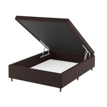 Base de Cama Box Casal Sonata com Baú Marrom - Vian Base de Cama Box Casal Sonata com Baú Marrom - Vian
