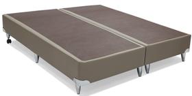 Base de Cama Box material sintético Bege King 186 cm (LARG) Baixa - 42800