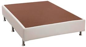 Base de Cama Box material sintético Branco Viuva 128 cm (LARG) Alta - 42764