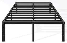 Base de Cama Hafenpo King de Metal com Plataforma e Espaço de Armazenamento de 30 cm, Preta Base de Cama Hafenpo King de Metal com Plataforma e Espaço de Armazenamento de 30 cm, Preta