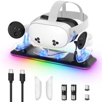 Base de Carga Kinwin para Meta Quest 3S/3 con Luz RGB Base de Carga Kinwin para Meta Quest 3S/3 con Luz RGB