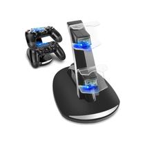 Base de carregador de joystick PS4 para 2 controladores e cabo USB