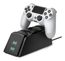 Base de Carregador Dock Duplo USB com Indicador Led Para Controle Dualshock Kingo Base de Carregador Dock Duplo USB com Indicador Led Para Controle Dualshock Kingo
