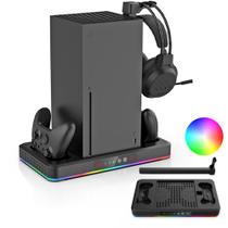 Base de carregamento com ventilação e luzes RGB para Xbox Series X/S
