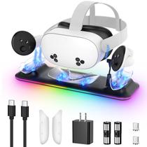 Base de carregamento Kinwin PD 18W Magnética RGB para Meta Quest 3S/3 Base de carregamento Kinwin PD 18W Magnética RGB para Meta Quest 3S/3