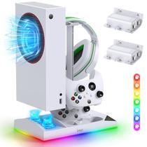 Base de Carregamento RGB com Ventoinha de Resfriamento para Xbox Series S MENEEA