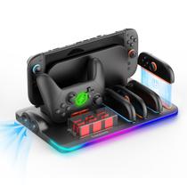 Base de carregamento TRANSNOVO para Switch 2 com ventilação, RGB e controle Base de carregamento TRANSNOVO para Switch 2 com ventilação, RGB e controle