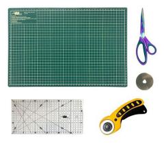 Base De Corte 30x45 Régua 15x30 Tesoura Titanio Cortador 45