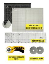 Base De Corte A2 60x45 Cinza Preta Régua 15x60 Cortador 45mm
